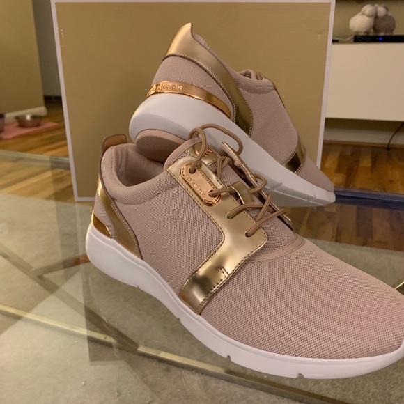 Rose Gold Michael Kors Athletic Shoes 